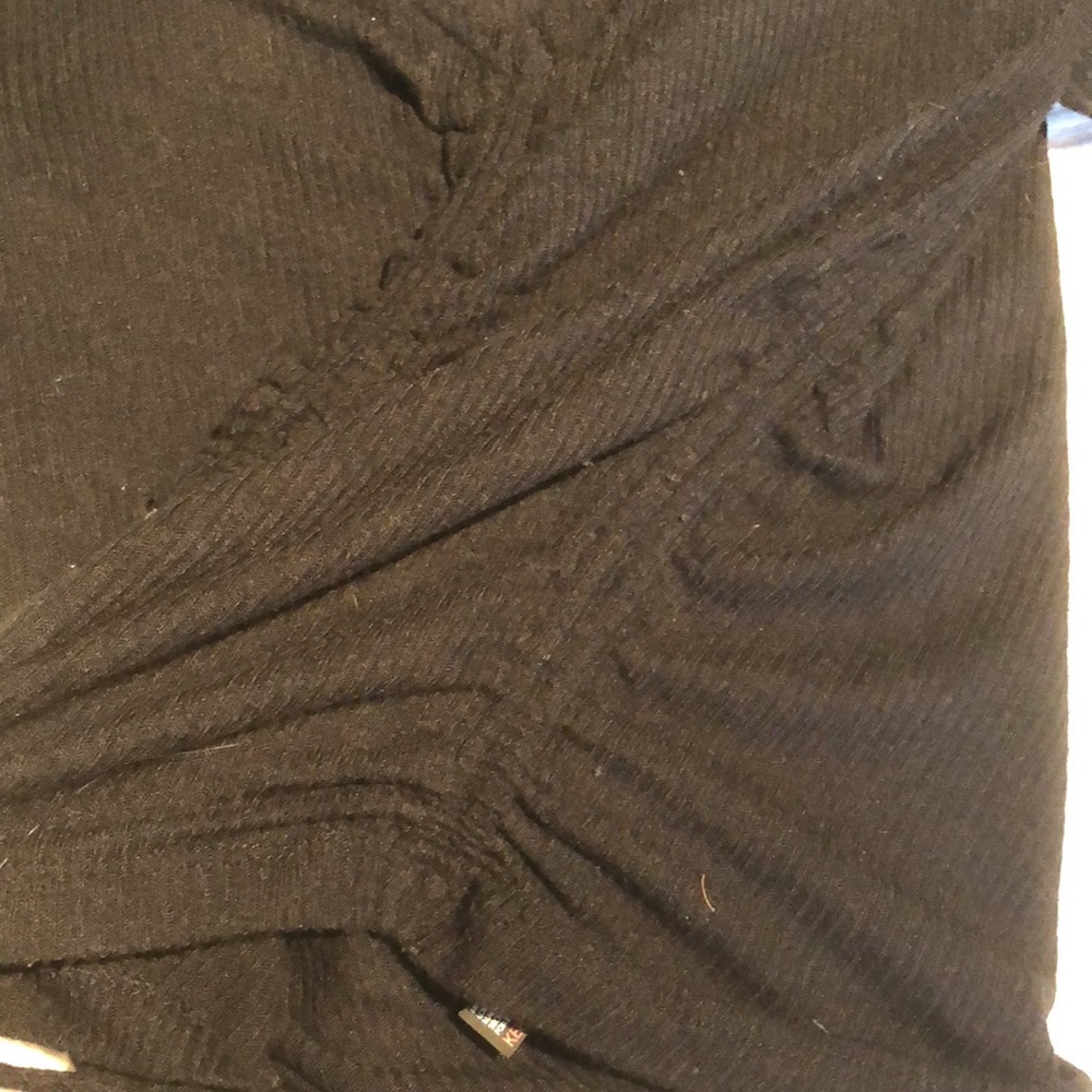 Out From Under Long Sleeve Ribbed Tip with Drawstring Ruching - Picture 6 of 7